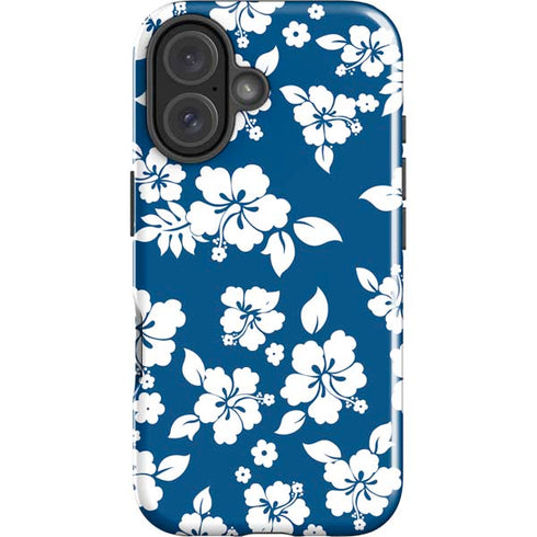 Blue and White iPhone 16 Plus Impact Case